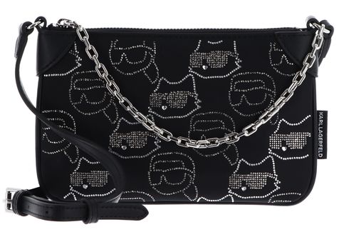 KARL LAGERFELD Ikon Nylon Pouch Kc Aop Rhinestones
