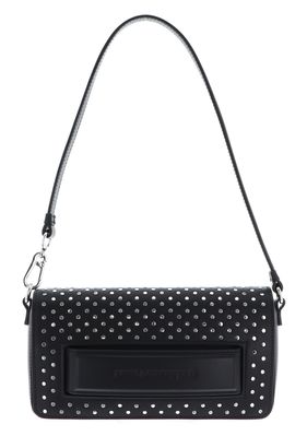 KARL LAGERFELD Ikon / K Studs Soft Shoulder Bag Black Embellishment KARL LAGERFELD Ikon / K Studs Soft Shoulder Bag Black Embellishment