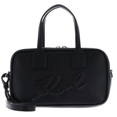 KARL LAGERFELD Bauletto Grainy Crossbody Bag Black KARL LAGERFELD Bauletto Grainy Crossbody Bag Black