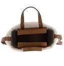 KARL LAGERFELD K / Circle Shearling Tote Bag S Caramel