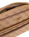GUESS Milano Crossbody Double Zip Bag Beige / Brown GUESS Milano Crossbody Double Zip Bag Beige / Brown