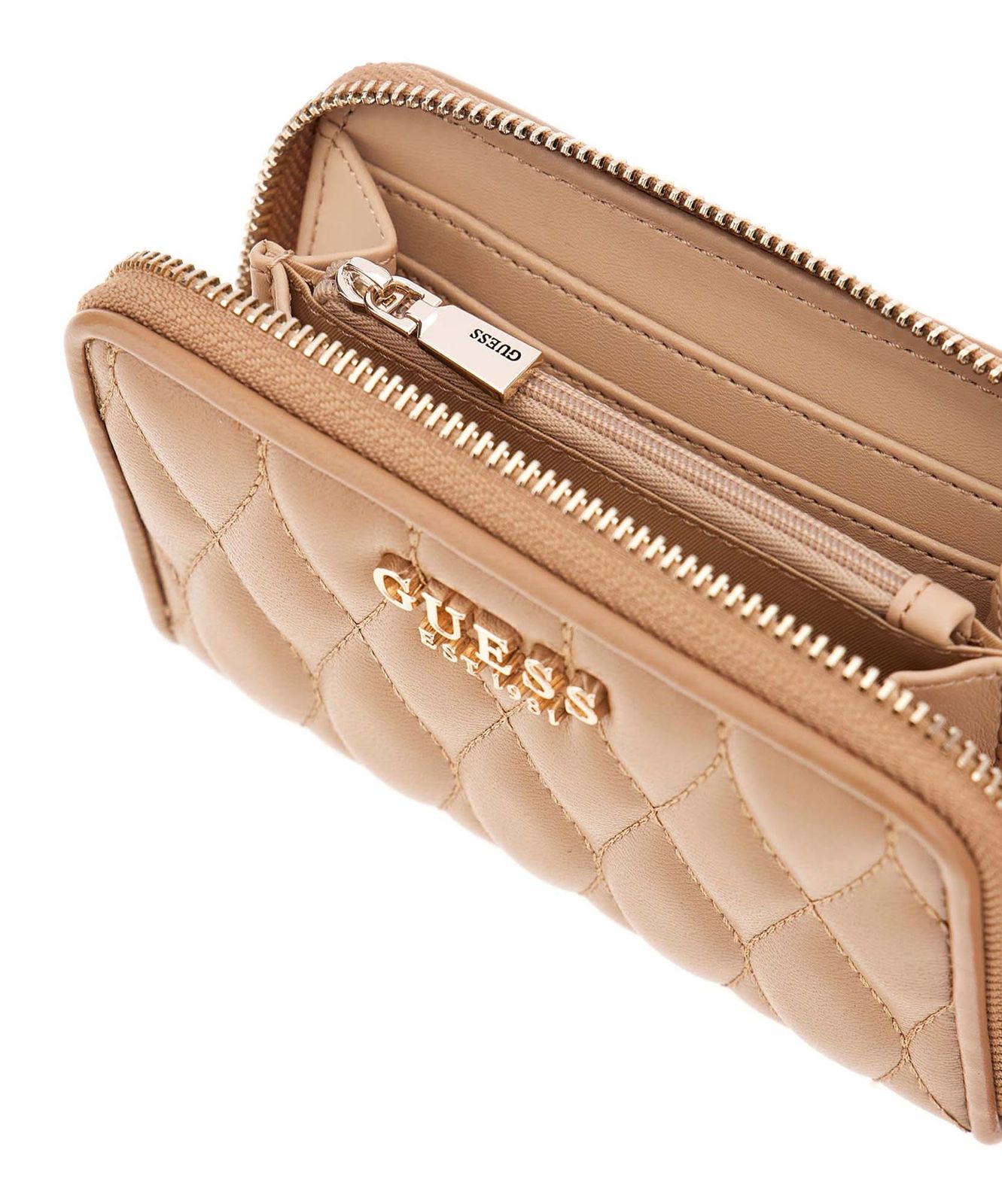 GUESS Valla Zip Around Wallet M Beige GUESS Valla Zip Around Wallet M Beige