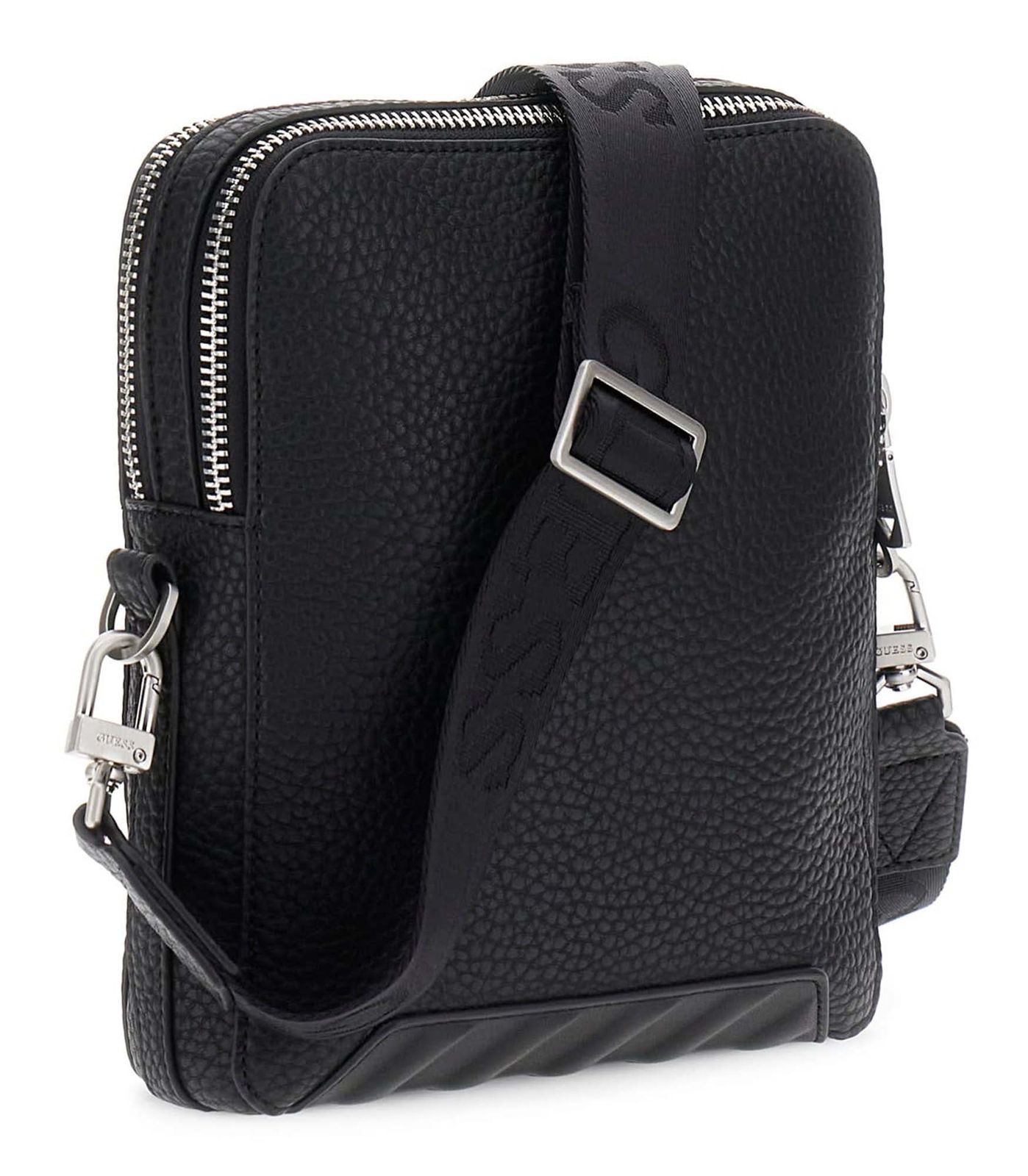 GUESS Torino Crossbody Double Zip Bag Black GUESS Torino Crossbody Double Zip Bag Black