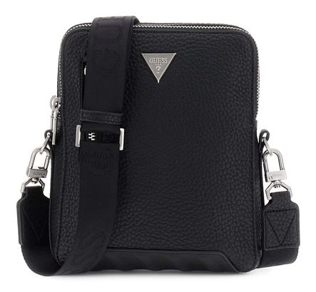 GUESS Torino Crossbody Double Zip Bag Black