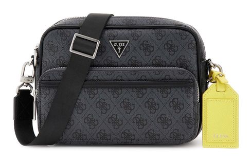 GUESS Milano Crossbody Double Zip Bag Black