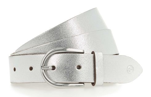 Tamaris Leather Belt W115 Silver