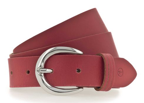 Tamaris Leather Belt W100 Coral Red