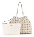 GUESS Neda Large 2 in 1 Tote Bag Creme White Logo GUESS Neda Large 2 in 1 Tote Bag Creme White Logo