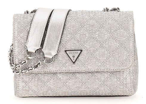 GUESS Giully II Compound Convertible Flap Bag Silber