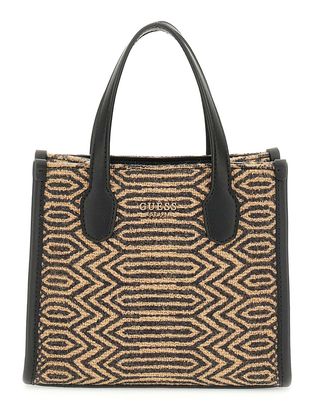GUESS Silvana Two Compartment Mini Tote Natural / Black