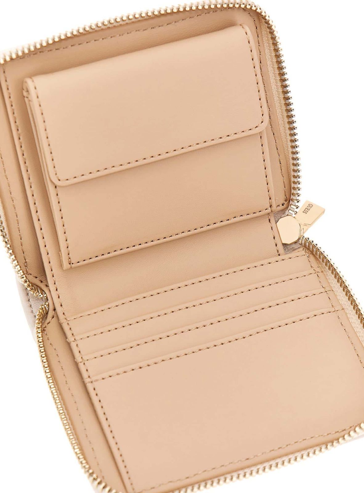 GUESS Valla Zip Around Wallet S Bone GUESS Valla Zip Around Wallet S Bone