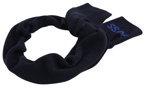 BOSS Elios Knitted Scarf Dark Blue