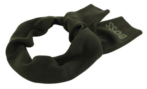 BOSS Elios Knitted Scarf Open Green