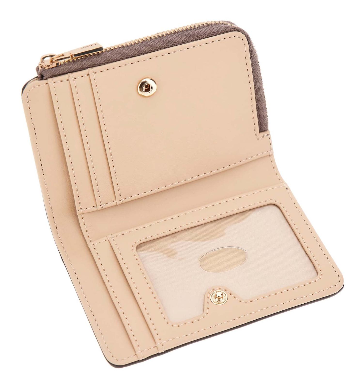 GUESS Jane Zip Around Card Case Dark Taupe GUESS Jane Zip Around Card Case Dark Taupe