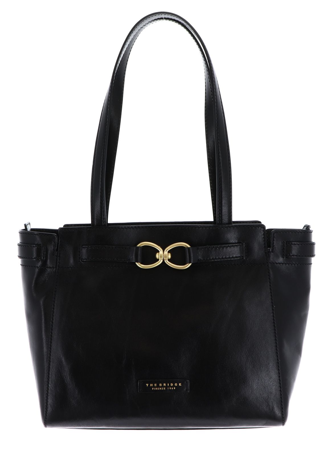THE BRIDGE Isotta Shopping Bag Nero / Oro