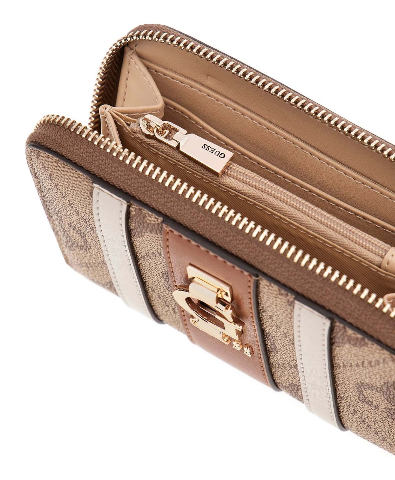 GUESS Erenia Zip Around Wallet M Latte Logo GUESS Erenia Zip Around Wallet M Latte Logo