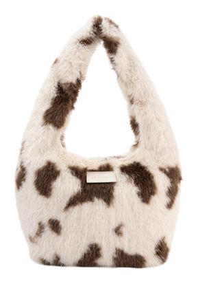 SEIDENFELT MANUFAKTUR Letje Hobo Bag Cow White & Brown