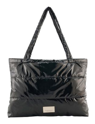 SEIDENFELT MANUFAKTUR Norrlida Glossy Nylon Shopper Black