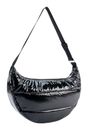 SEIDENFELT MANUFAKTUR Norrlida Glossy Nylon Halfmoon Bag Black