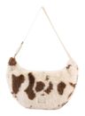 SEIDENFELT MANUFAKTUR Norrlida Halfmoon Bag Cow White & Brown