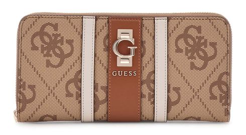 GUESS Erenia Zip Around Wallet L Latte Logo