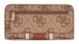 GUESS Erenia Zip Around Wallet L Latte Logo