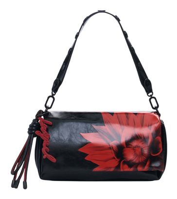 Desigual Naron Flowerina Flap Bag M Black