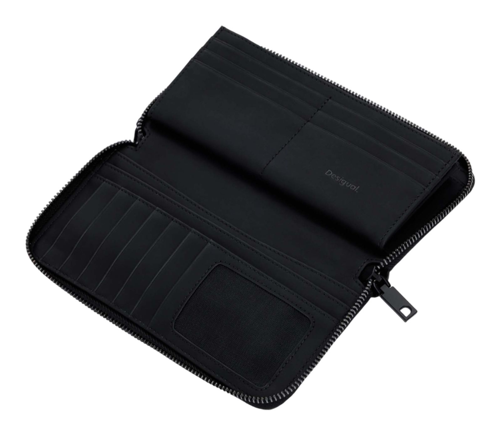Desigual Mone Flowerina Fiona Long Wallet Black Desigual Mone Flowerina Fiona Long Wallet Black
