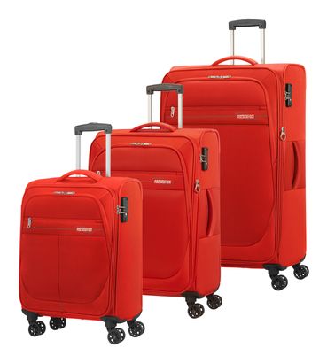 American Tourister Deep Dive 3 PC Set A Red / Grey
