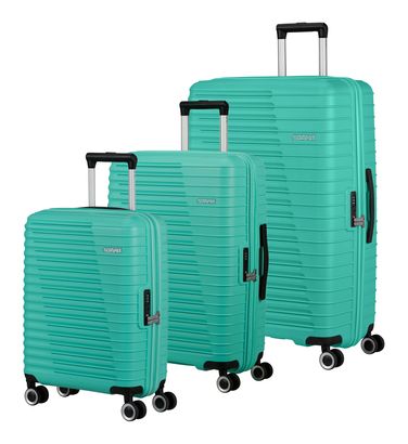 American Tourister Roadrush Trolley Set A Aqua Turquoise American Tourister Roadrush Trolley Set A Aqua Turquoise