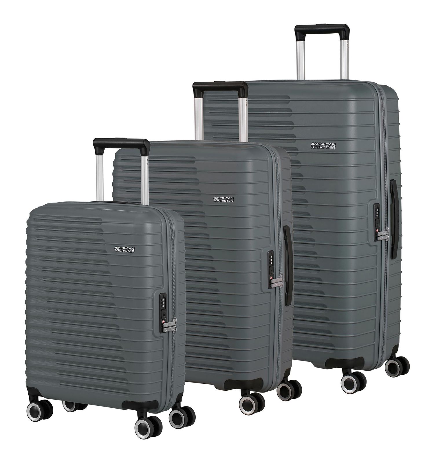 American Tourister Roadrush Trolley Set A Charcoal Grey American Tourister Roadrush Trolley Set A Charcoal Grey