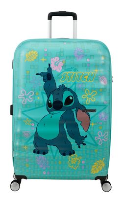 American Tourister Wavebreaker Disney Spinner 77 / 28 Disney Trolley Stitch Flower
