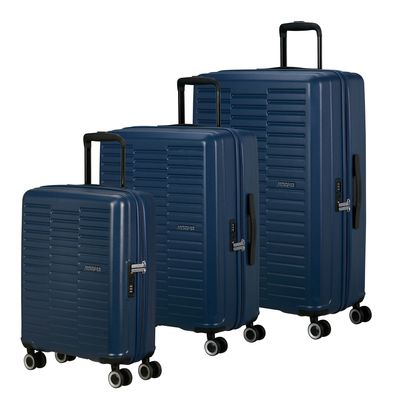 American Tourister Sunset Hills Trolley Set A Navy Blue