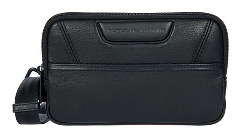 PORSCHE DESIGN Roadster Leather Travel Pouch Black PORSCHE DESIGN Roadster Leather Travel Pouch Black