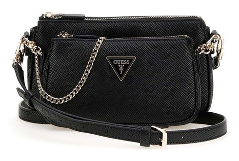 GUESS Noelle II Double Pouch Crossbody Bag Black