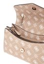 GUESS Silia Convertible Xbody Flap Bag Biscotti Logo