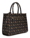 GUESS Silia 2 Compartment Tote Bag Espresso Logo