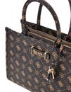 GUESS Silia 2 Compartment Tote Bag Espresso Logo
