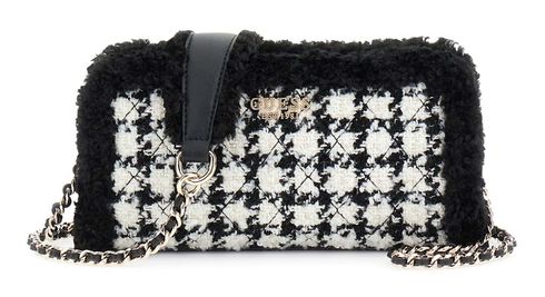 GUESS Christi Top Zip Crossbody Bag Black Multi
