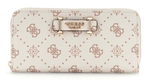 GUESS Silia SLG Large Zip Around Wallet L Vanilla Logo
