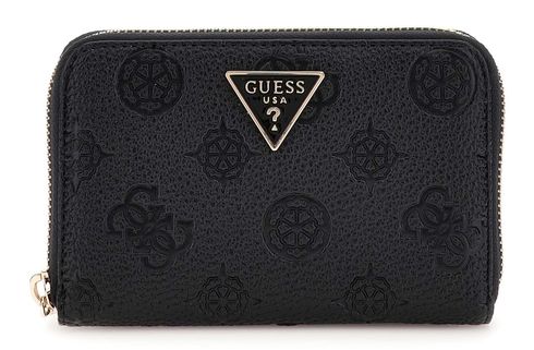 GUESS Cresidia II SLG Zip Around Wallet M Black Logo