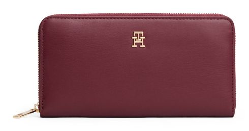 TOMMY HILFIGER TH Iconic Zip Around Wallet L Deep Rouge