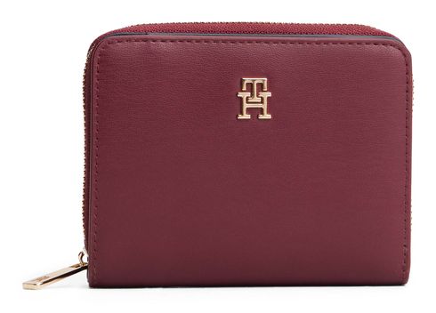 TOMMY HILFIGER TH Icon Zip Around Wallet M Deep Rouge