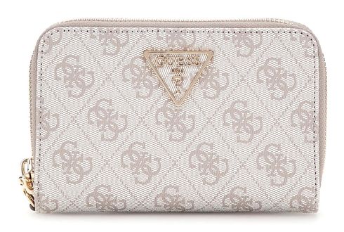 GUESS Laurel II SLG Medium Double Zip Wallet M Dark Taupe Logo