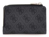 GUESS Laurel II SLG Zip Around Card Case Coal Logo GUESS Laurel II SLG Zip Around Card Case Coal Logo