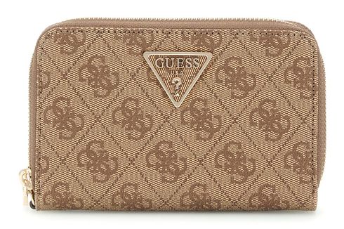 GUESS Laurel II SLG Medium Double Zip Wallet M Latte Logo