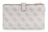 GUESS Laurel II SLG Double Zip Organizer Dark Taupe Logo GUESS Laurel II SLG Double Zip Organizer Dark Taupe Logo