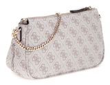 GUESS Noelle II Double Pouch Crossbody Bag Dark Taupe Logo GUESS Noelle II Double Pouch Crossbody Bag Dark Taupe Logo