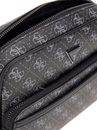 GUESS Milano Crossbody Double Zip Bag Dark Black