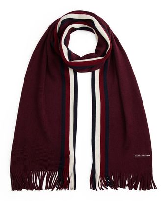 TOMMY HILFIGER TH RWB Rachelle Scarf Deep Burgundy TOMMY HILFIGER TH RWB Rachelle Scarf Deep Burgundy